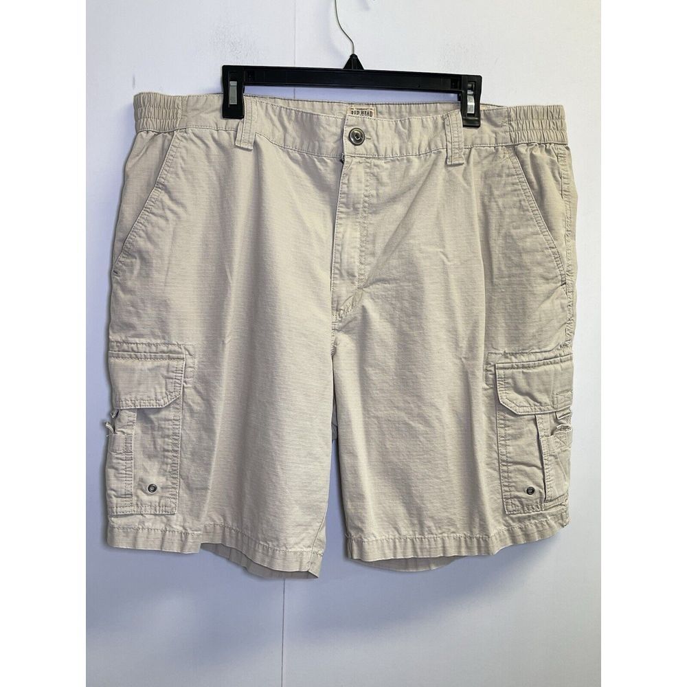Red‎ Head Fulton Ripstop Cargo Shorts Tan Men's Size 42 Classic Fit  9" Inseam